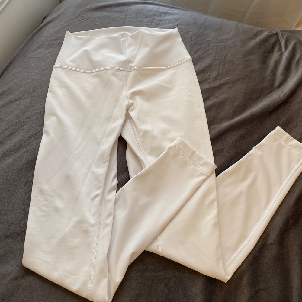 White lululemon wunderunder full-length leggings